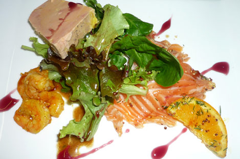 mariage entree saumon foie gras traiteur